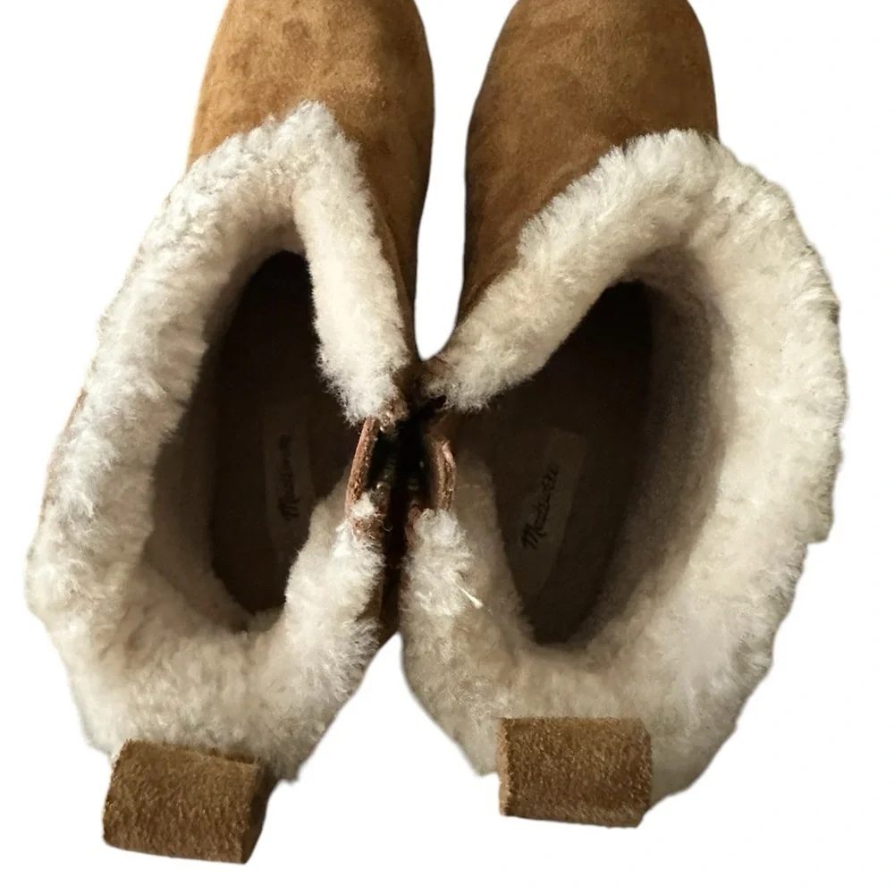 NIB MADEWELL The Marceline Clog Boot in Shearling Toffee Size 5